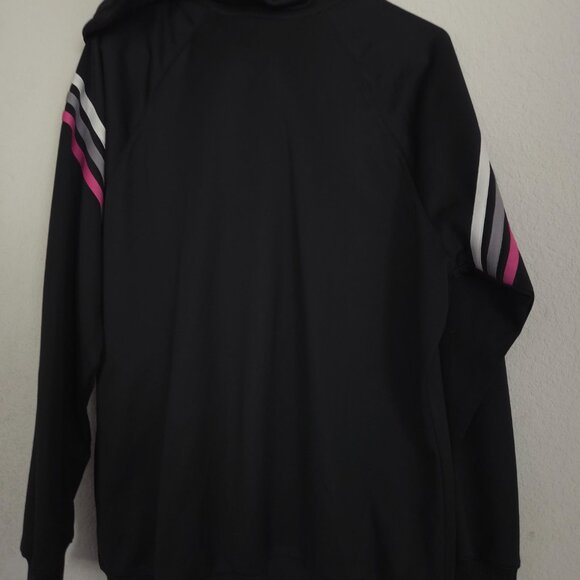Adidas Essentials Warm-Up Slim 3 Striped Track Jacket Size XL - Black / Pink - Picture 7 of 8